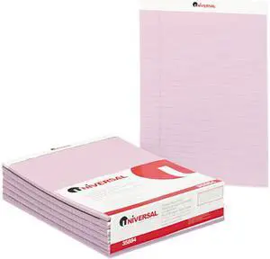 UNIVERSAL Colored Perforated Note Pads 8 1/2 x 11 Orchid 50 Sheet Dozen 35884