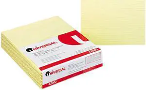 UNIVERSAL Glue Top Writing Pads Narrow Rule Ltr Canary 50 Sheet Pads/Pack Dozen 42000