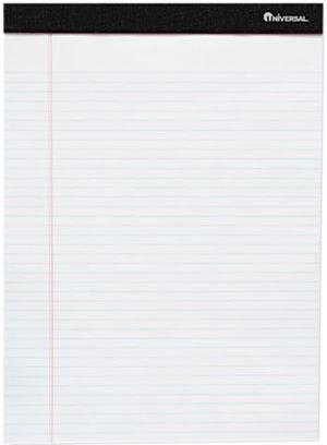 UNIVERSAL Premium Ruled Writing Pads White 8 1/2 x 11 Legal/Wide 50 Sheets 6 Pads 30630