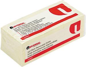 Standard Self-Stick Notes, 1-1/2 X 2, Yellow, 12 100-Sheet Pad/Pack