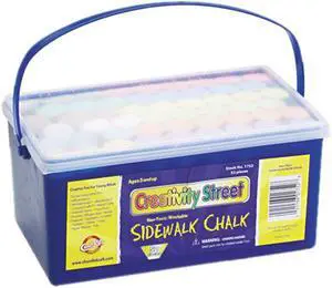 Creativity Street 1752, Sidewalk Chalk, 4 x1 Dia. Jumbo Stick, 12 Assorted Colors, 52 Pieces/Each Case
