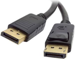Unirise DP-06F-MM 6ft Black DisplayPort Cable M-M w/ Latches