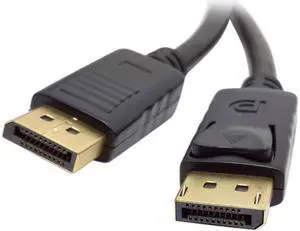 Unirise DP-03F-MM 3ft Black DisplayPort Cable M-M w/ Latches