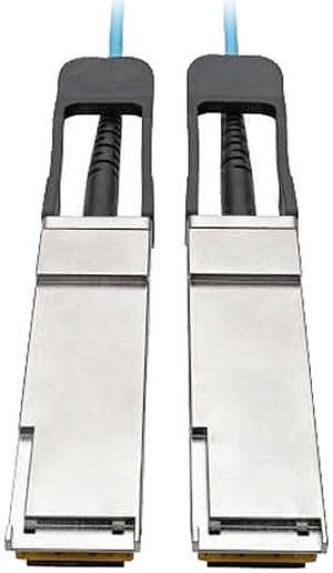 TRIPP LITE N28F-02M-AQ 6.60 ft. Aqua QSFP+ to QSFP+ Active Optical Cable - 40Gb, AOC, M/M, Aqua, 2m (6.6 ft.)