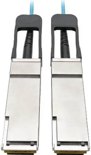 TRIPP LITE N28F-30M-AQ 98.42 ft. Aqua QSFP+ to QSFP+ Active Optical Cable - 40Gb, AOC, M/M, Aqua, 30m (98.4 ft.)