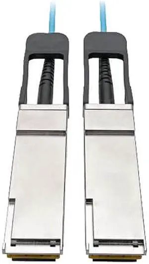 TRIPP LITE N28F-20M-AQ 65.62 ft. Aqua QSFP+ to QSFP+ Active Optical Cable - 40Gb, AOC, M/M, Aqua, 20m (65.6 ft.)