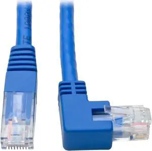 Tripp Lite Right-Angle Cat6 UTP Patch Cable (RJ45), 1-ft. (N204-001-BL-RA)