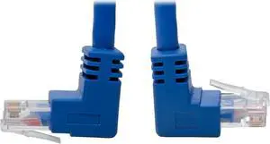 Tripp Lite Cat6 UTP Patch Cable (RJ46), Up-Angle Male/Down-Angle Male, 5-ft. (N204-005-BL-UD)