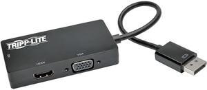 Tripp Lite P136-06NHDV4KBP DisplayPort 1.2 to VGA/DVI/HDMI All-in-One Converter Adapter, 4K x 2K HDMI @ 24/30 Hz, 6 in. 50 Pack