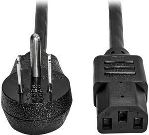 Tripp Lite Model P007-010-15D 10 ft. Desktop Computer Power Cord, Right-Angle 5-15P to C13 - Heavy Duty, 15A, 125V, 14 AWG, 10 ft. Black