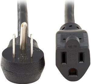 Tripp Lite P024-003-13A15D 3 ft. Extension Cord, Right Angle 5-15P to 5-15R, 13A, 120V, 16 AWG, Black