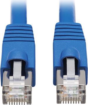 Tripp Lite Cat6a 10G-Certified Snagless F/UTP Network Patch Cable (RJ45 M/M), PoE, CMR-LP, Blue, 20 ft. (N261P-020-BL)