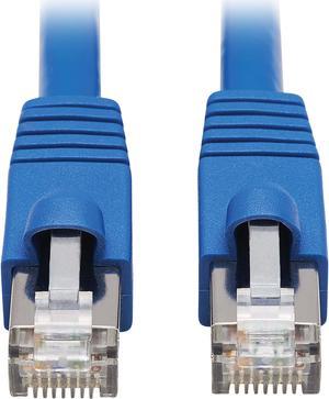 Tripp Lite Cat6a 10G-Certified Snagless F/UTP Network Patch Cable (RJ45 M/M), PoE, CMR-LP, Blue, 50 ft. (N261P-050-BL)