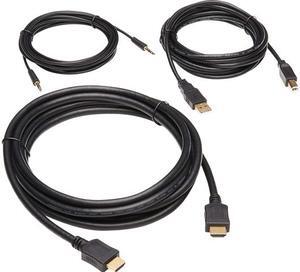 TRIPP LITE 10 ft. HDMI KVM Cable Kit - 4K HDMI, USB 2.0, 3.5 mm Audio (M/M), Black P782-010-HA TRIPP LITE 10 ft. HDMI KVM Cable Kit - 4K HDMI, USB 2.0, 3.5 mm Audio (M/M), Black P782-010-HA