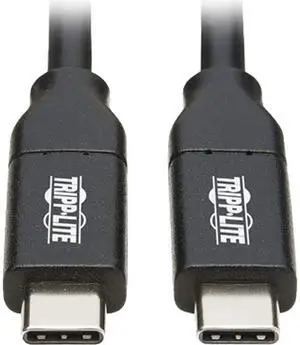 Tripp Lite U040-C2M-C-5A Black USB-C Cable (M/M) - USB 2.0, 5A Rating, USB-IF Certified, Thunderbolt 3 Compatible, 2m