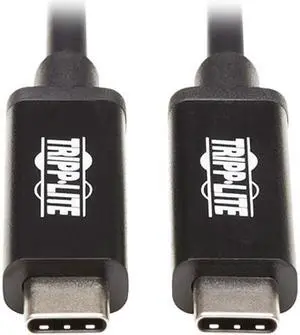 Tripp Lite Model MTB3-01M-5A-AB Thunderbolt 3 Active Cable - 40 Gbps, 5A 100W Power Delivery, 4K/60 Hz, 1m (3.3 ft.), Black Male to Male