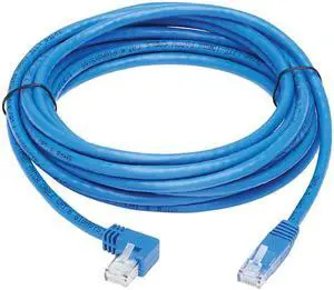 TRIPP LITE N204-020-BL-LA 20 ft. Cat 6 Blue Left-Angle Cat6 Gigabit Molded UTP Ethernet Cable (RJ45 Left-Angle M to RJ45 M)
