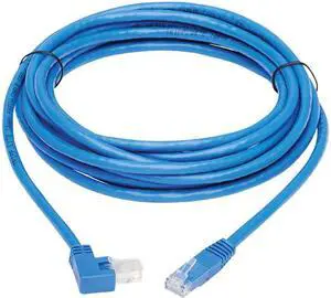 TRIPP LITE N204-020-BL-RA 20 ft. Cat 6 Blue Right-Angle Cat6 Gigabit Molded UTP Ethernet Cable (RJ45 Right-Angle M to RJ45 M)