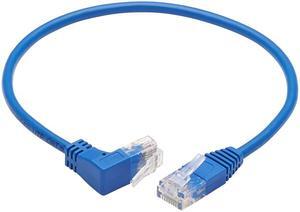 TRIPP LITE N204-S01-BL-UP 1 ft. Cat 6 Blue Up-Angle Cat6 Gigabit Molded Slim UTP Ethernet Cable (RJ45 Right-Angle Up M to RJ45 M)
