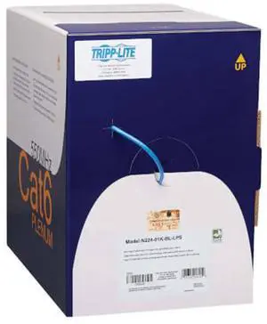 TRIPP LITE N224-01K-BL-LP5 1000 ft. Cat 6 Blue Ethernet Cable, CMP-LP 0.5A Plenum, 100W High-Power PoE & PoE++, Solid 23 AWG TRIPP LITE N224-01K-BL-LP5 1000 ft. Cat 6 Blue Ethernet Cable, CMP-LP 0.5A Plenum, 100W High-Power PoE & PoE++, Solid 23 AWG