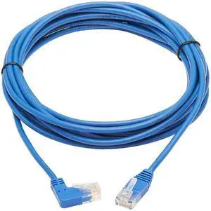 TRIPP LITE N204-S20-BL-RA 20 ft. Cat 6 Blue Right-Angle Gigabit Molded Slim UTP Ethernet Cable (RJ45 Right-Angle M to RJ45 M)