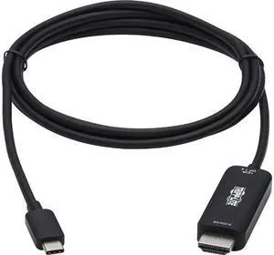 Tripp Lite U444-006-HDR4BE USB-C to HDMI Adapter Cable, 4K 60Hz, HDR, HDCP 2.2, DP 1.4 Alt Mode, Black, 6-ft.