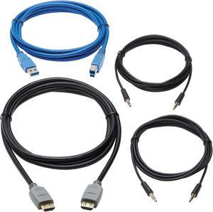 TRIPP LITE 6 ft. HDMI KVM Cable Kit for Tripp Lite B005-HUA2-K and B005-HUA4 KVM, 4K HDMI, USB 3.2 Gen 1, 3.5 mm, 6 ft.