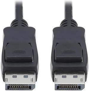 Tripp Lite P580-015-V4 15 ft. Black DisplayPort 1.4 Cable with Latching Connectors - 8K UHD, HDR, 4:2:0, HDCP 2.2, M/M, Black, 15 ft. Male to Male