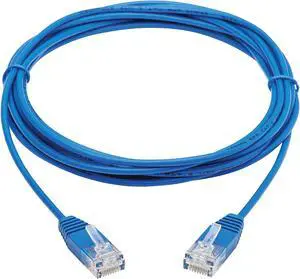 TRIPP LITE N200-UR10-BL 10 ft. Cat 6 Blue Gigabit Molded Ultra-Slim UTP Ethernet Cable (RJ45 M/M), Blue, 10 ft.