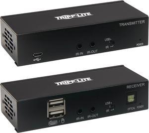 Tripp Lite B127A-1A1-BDBH DisplayPort to HDMI over Cat6 Extender Kit, KVM Support, 4K 60Hz, 4:4:4, USB, PoC, HDCP 2.2, 230 ft., TAA
