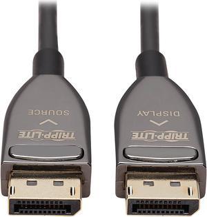 Tripp Lite P580F3-15M-8K6 Black DisplayPort Active Optical Cable (AOC) - UHD 8K 60 Hz, HDR, CL3 Rated, 15 m (49 ft.) Male to Male
