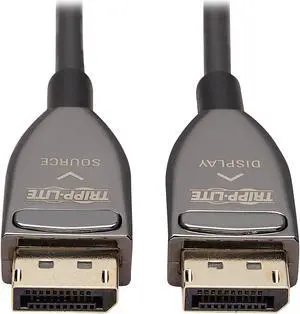 Tripp Lite P580F3-25M-8K6 Black DisplayPort Active Optical Cable (AOC) - UHD 8K 60 Hz, HDR, CL3 Rated, 25 m (82 ft.) Male to Male