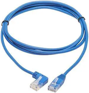 TRIPP LITE N204-S05-BL-LA 5 ft. Cat 6 Blue Left-Angle Cat6 Gigabit Molded Slim UTP Ethernet Cable (RJ45 Left-Angle M to RJ45 M)