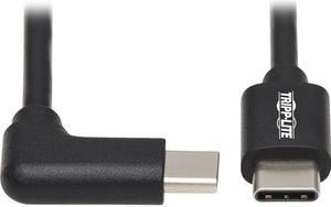 USB-C Cable (M/M) - USB 2.0, Thunderbolt 3, 60W PD Charging, Right-Angle Plug, Black, 1 m (3.3 ft.)