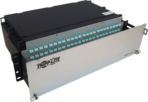 Preloaded Fiber Panel 3U 24x12F MTP/MPO-PC 4xLC F/F OM4 MMF 10M Preloaded Fiber Panel 3U 24x12F MTP/MPO-PC 4xLC F/F OM4 MMF 10M