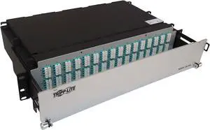 Preloaded Fiber Panel 2U 32x12F MTP/MPO-PC 4xLC F/F OM4 MMF 3M Preloaded Fiber Panel 2U 32x12F MTP/MPO-PC 4xLC F/F OM4 MMF 3M