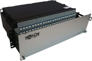 Preloaded Fiber Panel 3U 24x12F MTP/MPO-APC 4xLC F/F OS2 SMF 10M Preloaded Fiber Panel 3U 24x12F MTP/MPO-APC 4xLC F/F OS2 SMF 10M