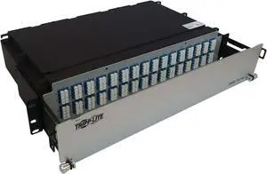 Preloaded Fiber Panel 2U 32x12F MTP/MPO-APC 4xLC F/F OS2 SMF 3M Preloaded Fiber Panel 2U 32x12F MTP/MPO-APC 4xLC F/F OS2 SMF 3M