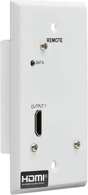 HDMI Over Cat6 Receiver 1-Port Wall Plate 4K 60Hz HDR 4:4:4 PoC