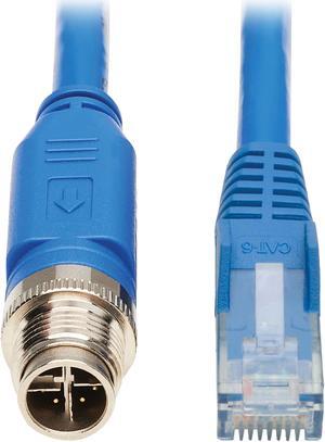 TRIPP LITE Ethernet Cable M12 XCode Cat6 1G UTP CMR-LP PoE M12 RJ45 M/M 3M