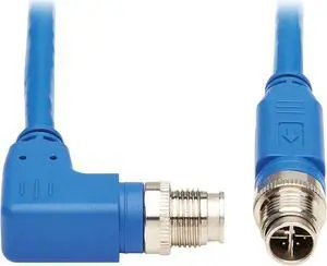 TRIPP LITE Ethernet Cable M12 X-Code Cat6 1G UTP CMR-LP Right-Angle M/M 3M