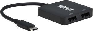 Tripp Lite USB C Adapter Dual-Display 4K60Hz DisplayPort 8K HDR 4:4:4 Black