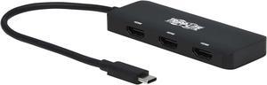 Tripp Lite USB C Adapter Triple Display 4K60Hz HDMI HDR 4:4:4 HDCP2.2 Black