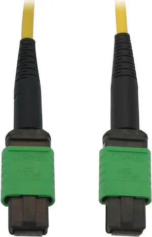 Tripp Lite Single Mode Fiber Patch Cable, 9/125 OS2 MPO to MPO (F/F APC), 12 Fiber, Yellow LSZH Jacket, 1 Meter / 3.3 Feet (N390B-01M-12-AP)