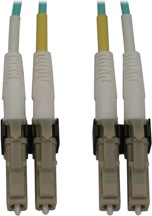 Tripp Lite Switchable Fiber Cable, 400G Duplex Multimode 50/125 OM3 (LC Duplex-PC/LC Duplex-PC), Round LSZH Jacket, Aqua, 6 Meters / 19.7 Feet (N820X-06M) Tripp Lite Switchable Fiber Cable, 400G Duplex Multimode 50/125 OM3 (LC Duplex-PC/LC Duplex-PC), Round LSZH Jacket, Aqua, 6 Meters / 19.7 Feet (N820X-06M)