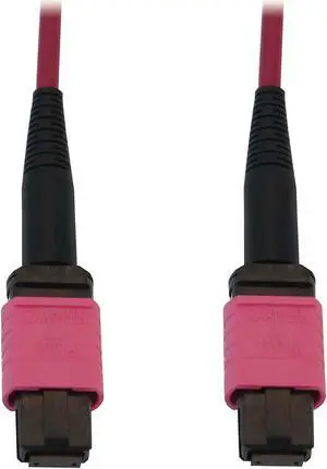 Tripp Lite Multimode Fiber Patch Cable, 50/125 OM4 MPO to MPO (F/F), 12 Fiber, Magenta, LSZH Jacket, 1 Meter / 3.3 Feet (N845B-01M-12-MG)