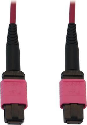 Tripp Lite Multimode Fiber Patch Cable, 50/125 OM4 MPO to MPO (F/F), 12 Fiber, Magenta, LSZH Jacket, 2 Meters / 6.6 Feet (N845B-02M-12-MG)