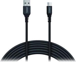 Naxa NAC-300-3FBLACK Black Fast Charge and Sync Round Micro USB Cable