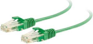 C2G 01164 Cat6 Slim Cable - Snagless Unshielded Slim Ethernet Network Patch Cable, Green (10 Feet, 3.04 Meters)