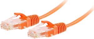 C2G 01176 Cat6 Slim Cable - Snagless Unshielded Slim Ethernet Network Patch Cable, Orange (3 Feet, 0.91 Meters)